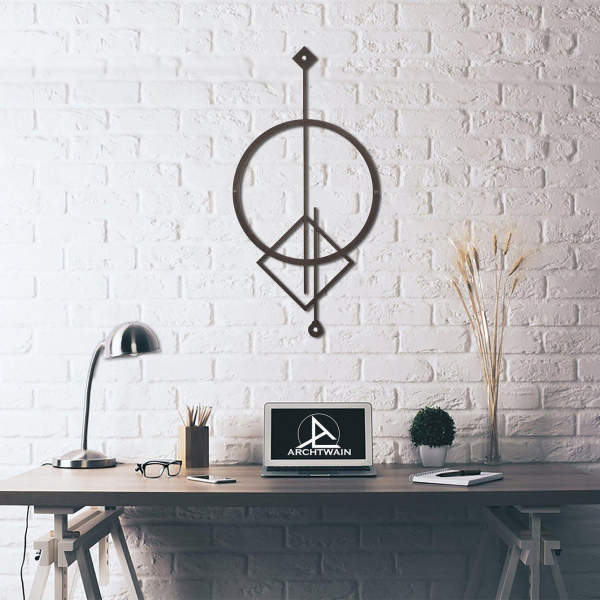 Decorațiune metalică de perete 45 x 90 cm